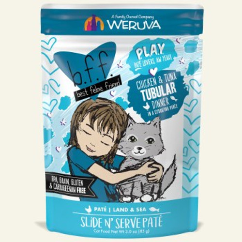 Weruva B.F.F. Play Pate Lovers Chicken & Tuna Tubular Wet Cat Food Pouch