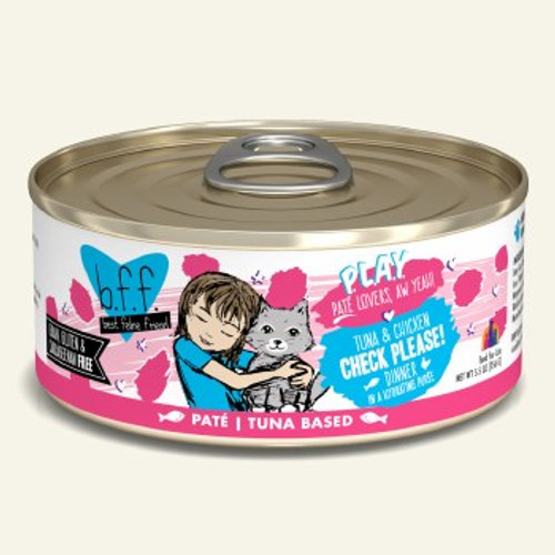 Weruva B.F.F. Play Pate Tuna & Chicken Check Please! Dinner in a Hydrating Puree Canned Cat Food