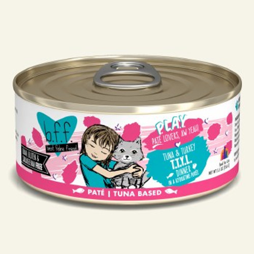 Weruva B.F.F. Play Pate Tuna & Turkey T.T.Y.L. Dinner in a Hydrating Puree Canned Cat Food