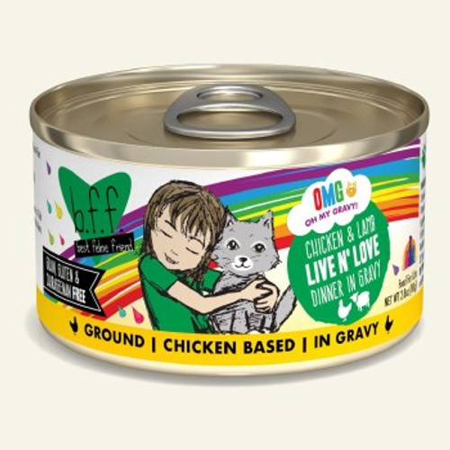 Weruva B.F.F. Oh My Gravy! Live N' Love! Chicken & Lamb in Gravy Canned Cat Food