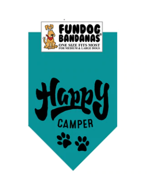 Fun Dog Bandanas Happy Camper Pet Bandana 
