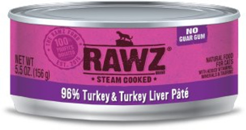 Rawz 96% Turkey & Turkey Liver Pate Canned Cat Food