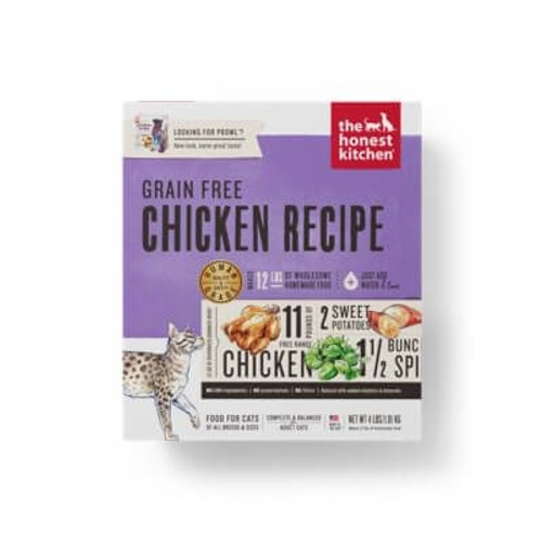 The Honest Kitchen Human Grade Dehydrated Grain-Free Chicken Recipe Cat Food 4 lb