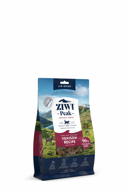 Ziwi Peak Air-Dried Pure New Zealand Venison Recipe Cat Food 14 oz