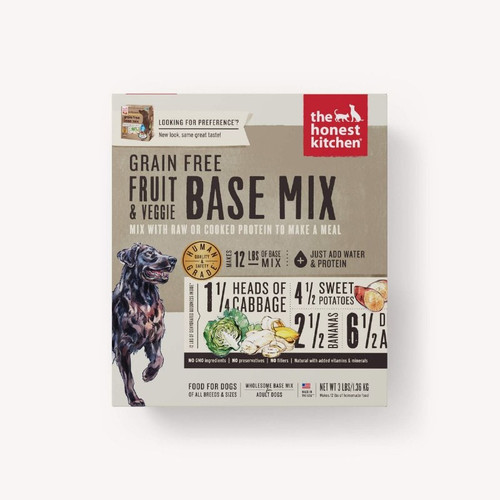 The Honest Kitchen Dehydrated Grain-Free Fruit & Veggie Base Mix Dog Food