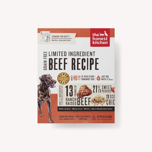 The Honest Kitchen Dehydrated Limited Ingredient Diet Grain-Free Beef Recipe Dog Food