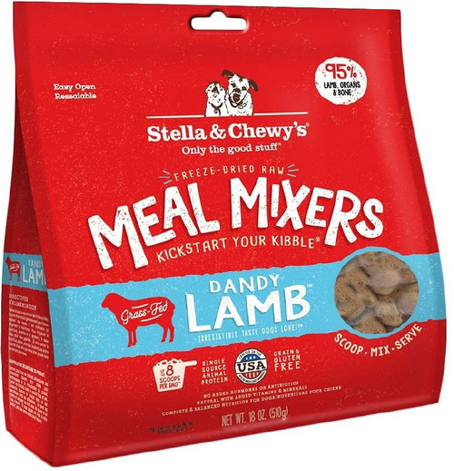 Stella & Chewy's Dandy Lamb Meal Mixers Freeze-Dried Dog Food Topper