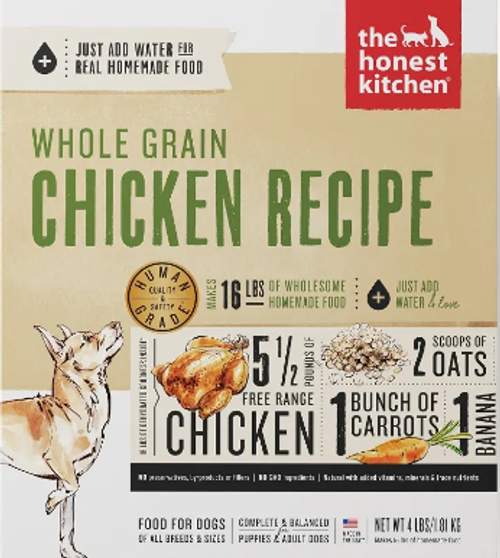 The Honest Kitchen Dehydrated Whole Grain Chicken Recipe Dog Food