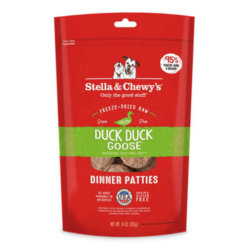 Stella & Chewy's Duck Duck Goose Freeze-Dried Raw Dinner Patties for Dogs