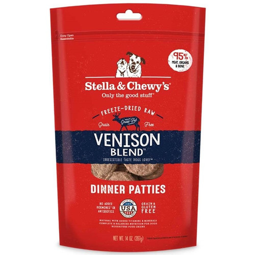 Stella & Chewy's Simply Venison Freeze-Dried Raw Dinner Patties for Dogs 14 oz