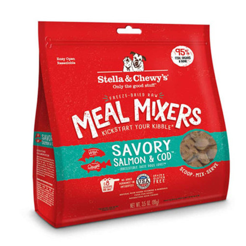 Stella & Chewy's Savory Salmon & Cod Meal Mixers Freeze-Dried Dog Food Topper