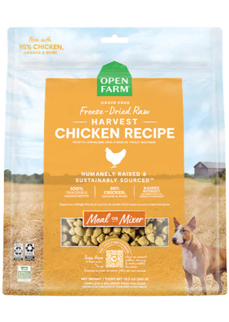 Open Farm Harvest Chicken Freeze-Dried Raw Dog Food 13.5 oz