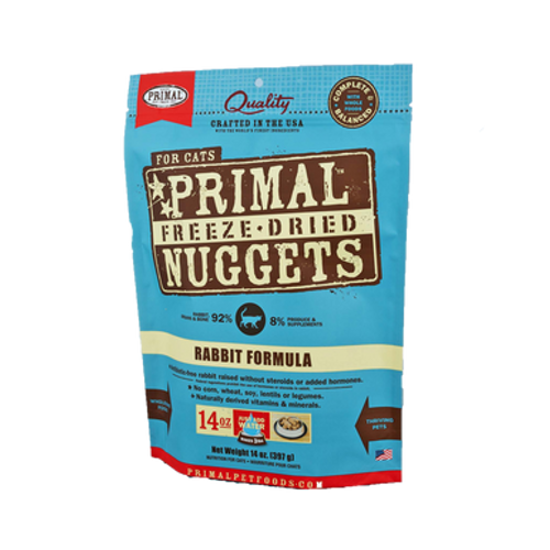Primal Freeze-Dried Raw Rabbit Nuggets Cat Food