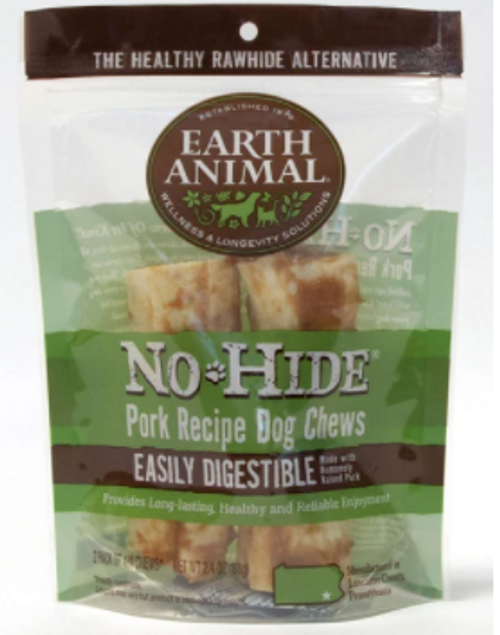 Earth Animal 7 in No-Hide Pork Chew For Dogs