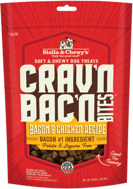 Stella & Chewy's Crav'n Bac'n Bites Bacon & Chicken Recipe Training Treats 8.25 oz