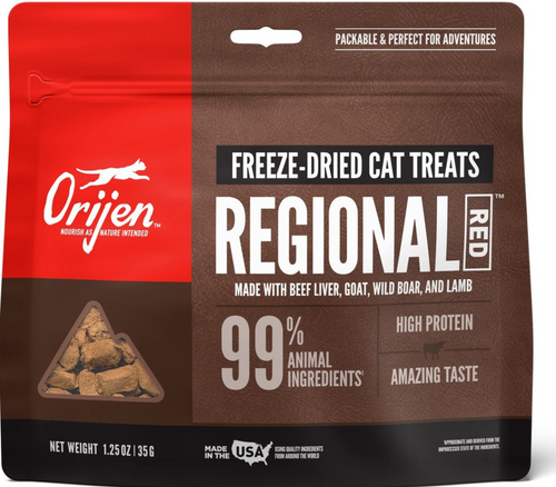 Orijen Biologically Appropriate Regional Red Beef/Boar/Goat/Lamb Freeze-Dried Cat Treats 1.25 oz