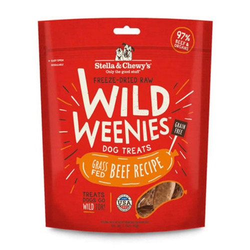 Stella & Chewy's Wild Weenies Raw Freeze-Dried Beef Recipe Dog Treats 3.25 oz