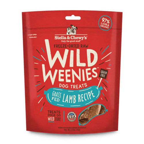 Stella & Chewy's Wild Weenies Raw Freeze-Dried Lamb Recipe Dog Treats 3.25 oz