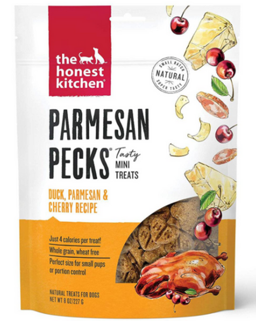 The Honest Kitchen Parmesan Pecks Duck, Parmesan & Cherry Dog Treats 8 oz