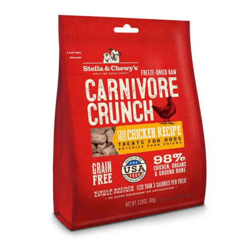 Stella & Chewy's Carnivore Crunch Chicken Recipe Freeze-Dried Dog Treats 3.2 oz