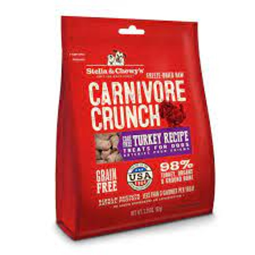 Stella & Chewy's Carnivore Crunch Turkey Recipe Freeze-Dried Dog Treats 3.2 oz