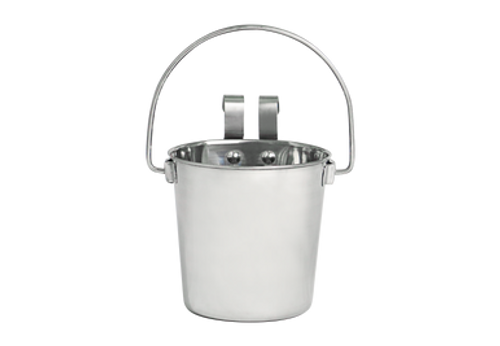 Incredipet Stainless Steel Bucket With Hooks 2 qt