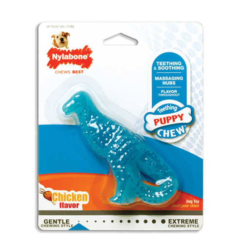 Nylabone Puppy Dental Dinosaur Chew Toy for Teething Puppies up to 25 lbs