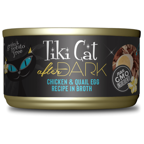 Tiki Cat After Dark Chicken & Quail Egg Recipe in Broth Canned Cat Food