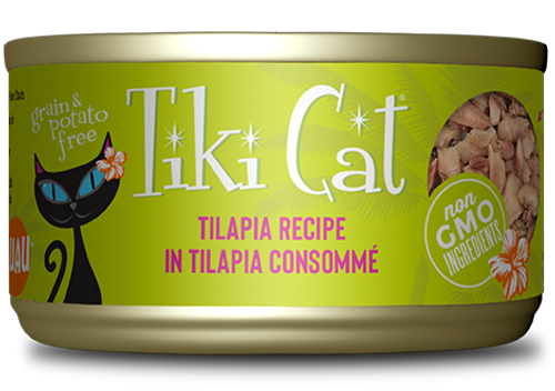 Tiki Cat KapiOlani Luau Tilapia Recipe in Tilapia Consomme Canned Cat Food