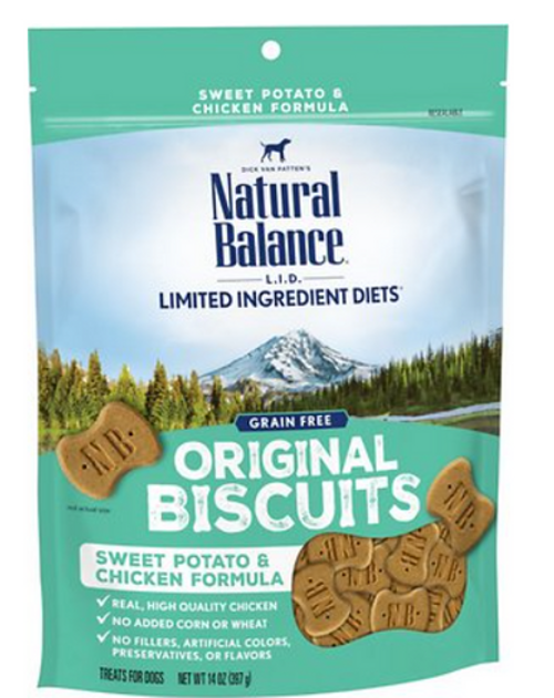 Natural Balance L.I.T. Limited Ingredient Treats Sweet Potato & Chicken Formula 14 oz