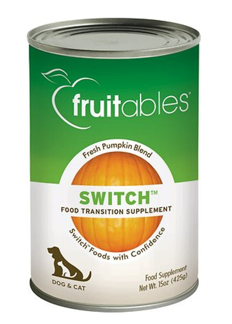 Fruitables Pumpkin Switch Pet Food Transition Supplement for Dogs & Cats 15 oz