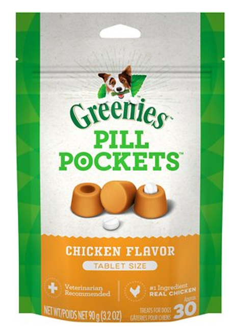 Greenies Pill Pockets for Tablets & Capsules, Chicken Flavor for Cats 1.6 oz