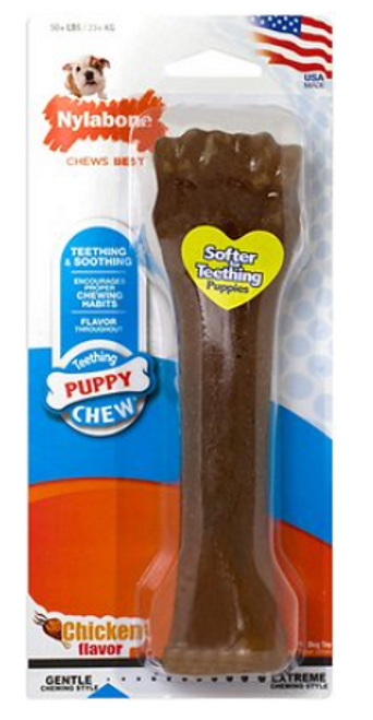 Nylabone Just For Puppies Teething Chicken Flavor Chew Toy Souper