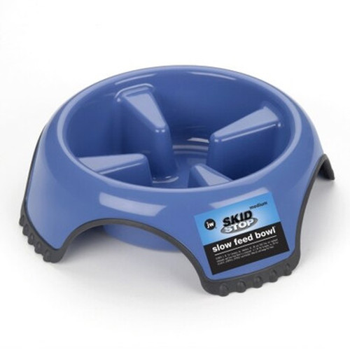 Jw Pet Skid Stop Slow Feed Dog Bowl