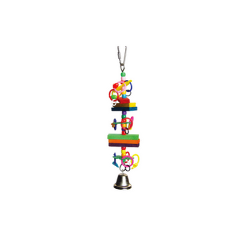 Incredipet Beads & Blocks Bird Toy, 7 in 