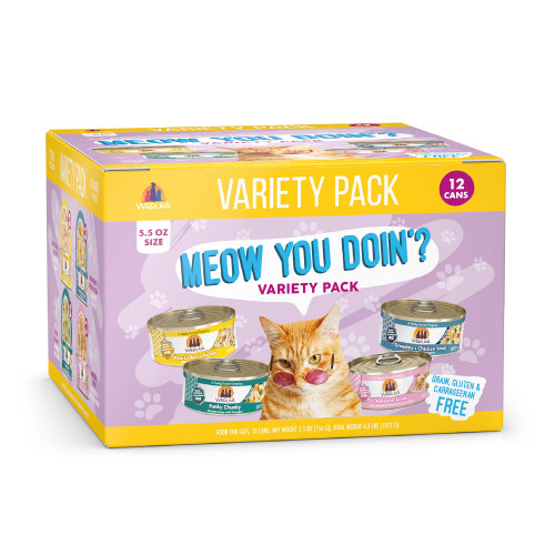 Weruva Classic Meow you Doin? Variety Pack Canned Cat Food 5.5 oz/Case of 12