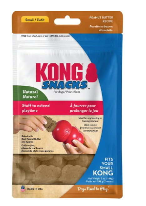 Kong Snacks Small Peanut Butter Dry Dog Treats 7 oz