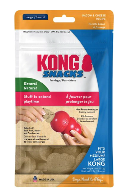 Kong Snacks Large Bacon & Cheese Dry Dog Treats 11 oz