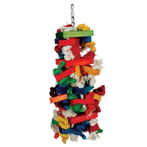 Caitec Knots N' Blocks Bird Toy For Large Birds 