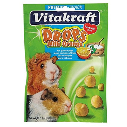 Vitakraft Drops With Orange Flavor Guinea Pig Treats 5.3 oz