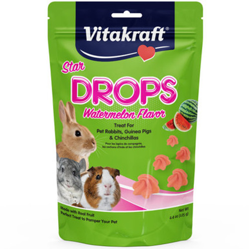 Vitakraft Drops With Watermelon Flavor For Small Animals 5 oz