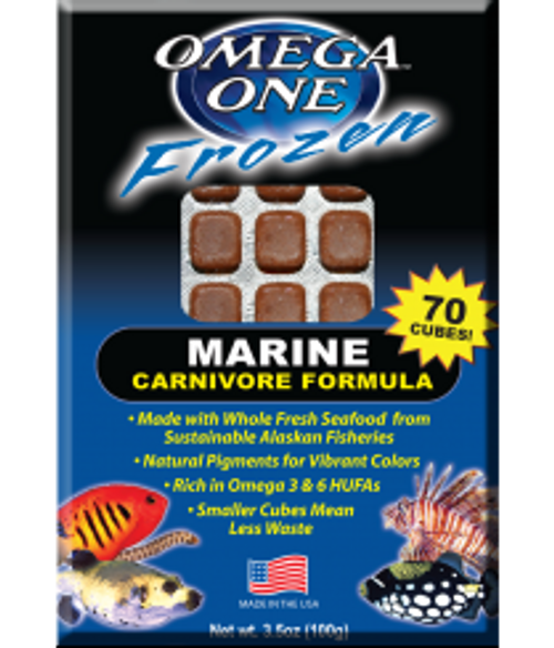 Omega One Frozen Marine Carnivore Formula Fish Food 3.5 oz