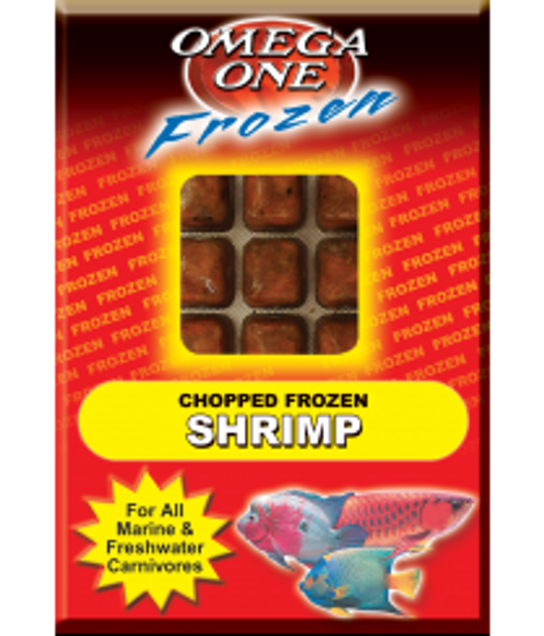 Omega One Frozen Chopped Shrimp Cube Pack 3.5 oz