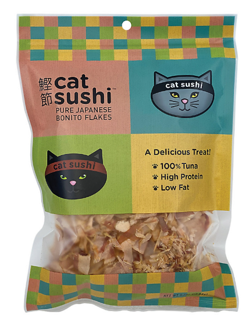 Presidio Cat Sushi Bonito Flakes Classic Cut Cat Treats .7 oz