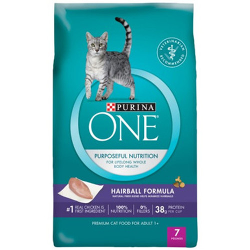 Purina One Hairball Formula Dry Cat Food 7 lb