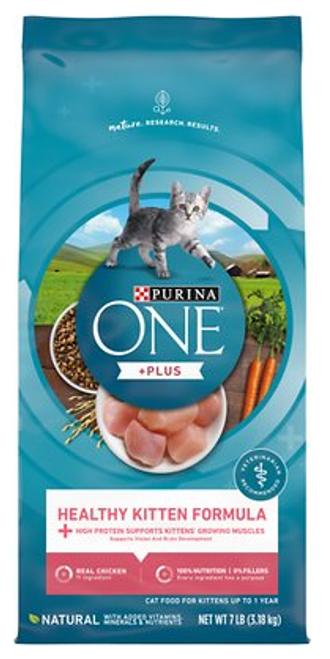 Purina ONE Healthy Kitten Formula Dry Cat Food 7 lb