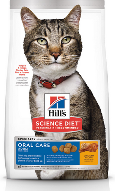 Hill's Science Diet Oral Care Adult Chicken Recipe Dry Cat Food 3.5 lb