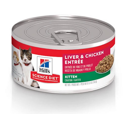 Hill's Science Diet Kitten Liver & Chicken Entree Canned Cat Food