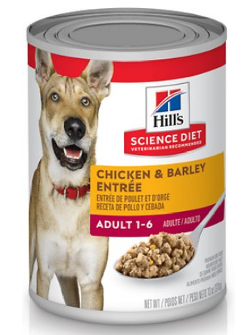 Hill's Science Diet Adult 1-6 Chicken & Barley Entree Canned Dog Food