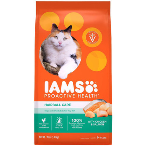 Iams Proactive Health Hairball Care Dry Cat Food 7 lb